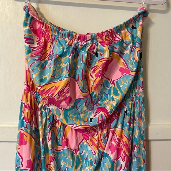 Lilly Pulitzer flamingo 🦩 Marlisa maxi dress in peel and eat - Picture 8 of 14